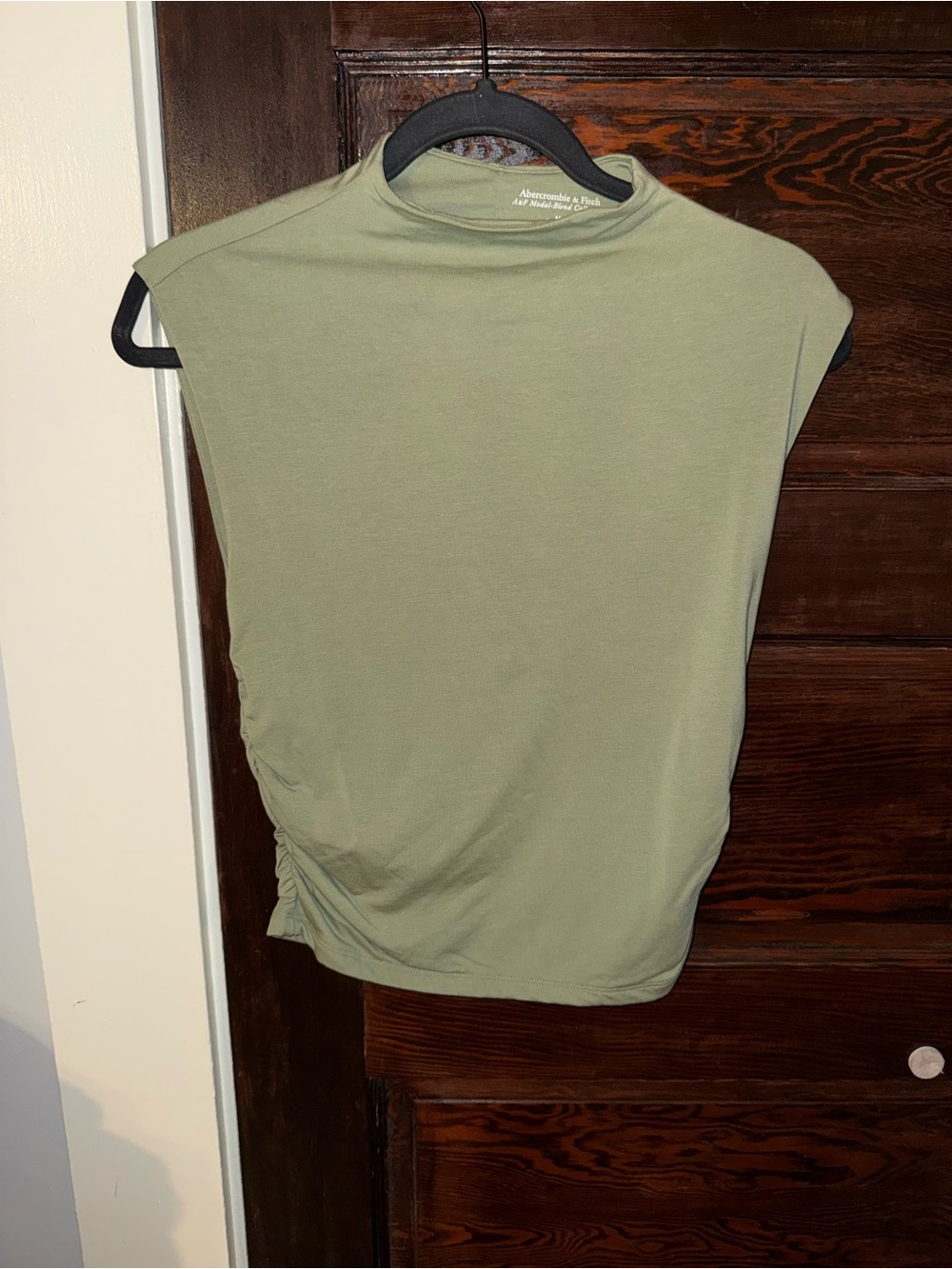 Abercrombie & Fitch Olive Sage Mock Neck Tank